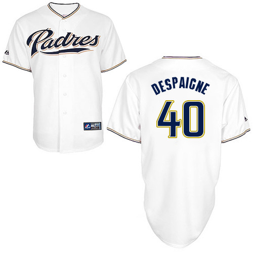 Odrisamer Despaigne #40 Youth Baseball Jersey-San Diego Padres Authentic Home White Cool Base MLB Jersey